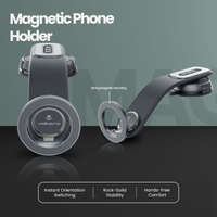 Volkano Arcmount Bendable Dash Mount Magnetic Phone Holder - Black