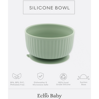 Echo Baby Silicone Suction Bowl - Sage