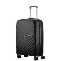 Travelwize Quartz PP 76cm 4-Wheel Spinner Luggage - Black