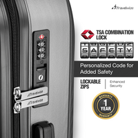 Travelwize Quartz PP 66cm 4-Wheel Spinner Luggage - Silver