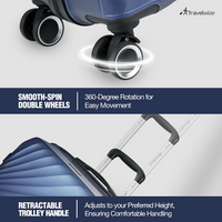 Travelwize Quartz PP 76cm 4-Wheel Spinner Luggage - Navy