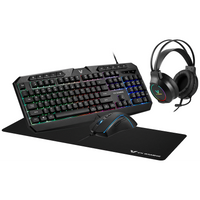 VX Gaming Heracles Series 4-in-1 Combo KB, Mouse, Mousepad, Headset