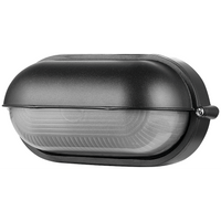 Ellies Arc Series - Large AC Oval Bulkheads - Aluminium + Glass - E27 Base -BK