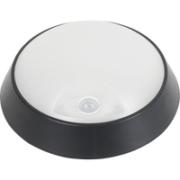 Ellies Spectra Series - AC 15W  Round LED Bulkhead with 3CCT and Sensor -BK