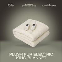 Elektra Comfort Electric Blanket - King - Fur