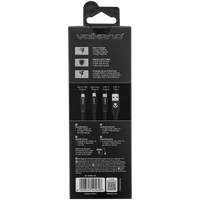 Volkano Slim Series Flat PVC 3-in-1 (Type-C / Lightning / Micro) Cable 30W 1m- Black