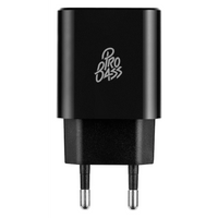 Pro Bass PowerCharge Series 12w Dual USB and Type-C Wall Charger - Black