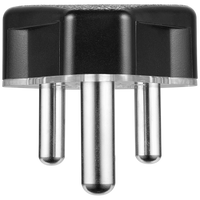Ellies 16a Heavy-Duty Rubber Screw-on Plug Top - Black
