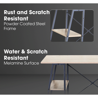 Everfurn Jordan Office Desk with 4 Shelves