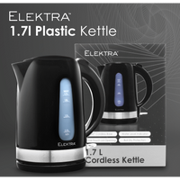 Elektra - 1.7l Plastic Kettle - Black