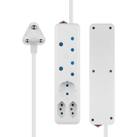 SWITCHED 5 Way Multiplug - White