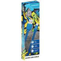 Pro Bass Energize Series Packaged Micro USB Cable - Blue 1.2m