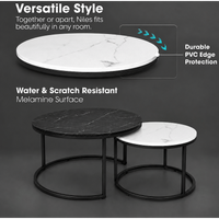 Everfurn Nile Nesting Coffee Table - Ying Yang