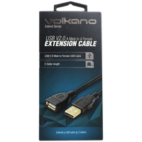 Volkano Extend Series USB Extension Cable - 2m - Black