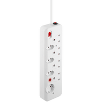 Nexon 8 Way  Medium Surge Multiplug 0.5M - White