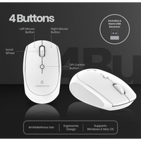 Volkano Talc Wireless Mouse - White