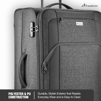 Travelwize Aurora 55cm 4-Wheel Spinner Trolley Case - Grey Melange
