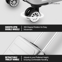 Travelwize Maple ABS 65cm 4-Wheel Spinner Luggage - Silver