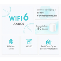 TP-Link Deco X50 (3-Pack) AX3000 Whole Home Mesh Wi-Fi 6 System