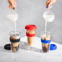 Snappy Thermal Glass Tumbler 400ml Red ( Order in Qty of 6)