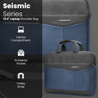 Volkano Seismic 15.6" Laptop Shoulder Bag Blk/Nvy