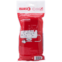 Ellies 4-Way Multiplug - 2 x USB 2.4a - 0.4m