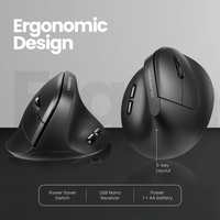 Volkano Curve Series Ergonomic Bluetooth Wireless mouse - Black