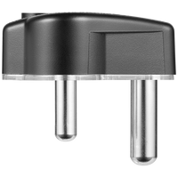 Ellies 16a Heavy-Duty Rubber Screw-on Plug Top - Black
