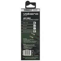 Volkano Slim Series Aux Cable 2m - Black