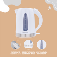 Elektra 1.7l Plastic Kettle - White