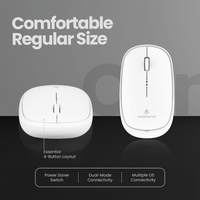 Volkano Coral series Bluetooth Wireless Mouse - White