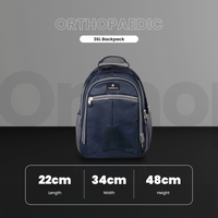 Volkano Orthopaedic Backpack 27L - Navy/Grey