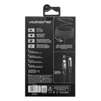 Volkano Weave Series 60w Magnetic Type-C Cable - Black