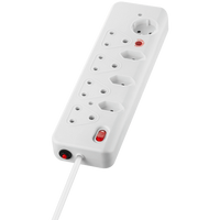 Nexon 8 Way  Medium Surge Multiplug 0.5M - White