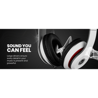 Volkano Falcon Series Headphones with Microphone - White