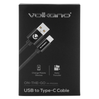 Volkano On-The-Go USB to Type-C 18w Braided 1m Cable - Black