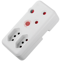 Switched 3-Way Medium Surge Adaptor - White