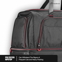 Travelwize Asteroid Trolley Duffle - Black/Red