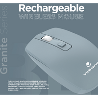 Volkano Granite Series Rechargeable Wireless Mouse - Blue