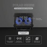 Volkano Polar Series 15" Dual Fan Notebook Cooling Stand