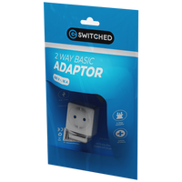 Switched 2-Way Schuko Adaptor - Top and Bottom Loader