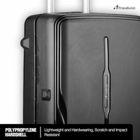 Travelwize Clipper PP 65cm 4-Wheel Spinner Luggage Black