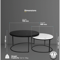Everfurn Nile Nesting Coffee Table - Ying Yang