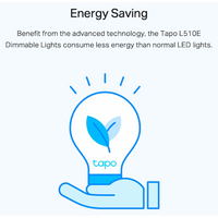 TP-Link Tapo L510E 8.7w Smart Wi-Fi Warm White Light Bulb, Dimmable, A60, E27
