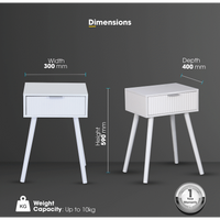 Everfurn Yoko Side Table, High Pressure Laminate