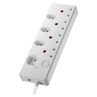 Switched Medium Surge 8-Way Multiplug 0.5m