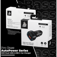 Pro Bass AutoPower Series 32w Dual USB and Type-C Car Charger