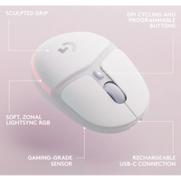 Logitech(R) G705 Wireless Gaming Mouse - White