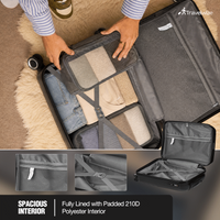 Travelwize Quartz PP 76cm 4-Wheel Spinner Luggage - Black