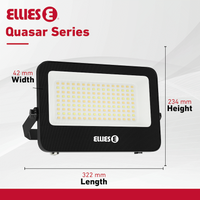 Ellies Quasar Series 150W AC Flood Light  with 3CCT -BK